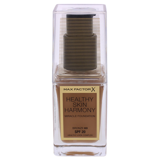 Max Factor Healthy Skin Harmony Miracle Foundation SPF 20 - 80 Bronze by Max Factor for Women - 1 oz Foundation