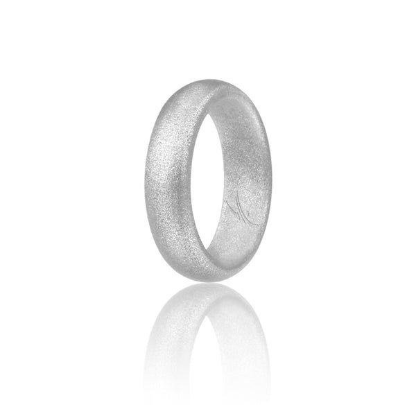 ROQ Silicone Ring - Dome Style - Silver by ROQ for Women - 6 mm Ring