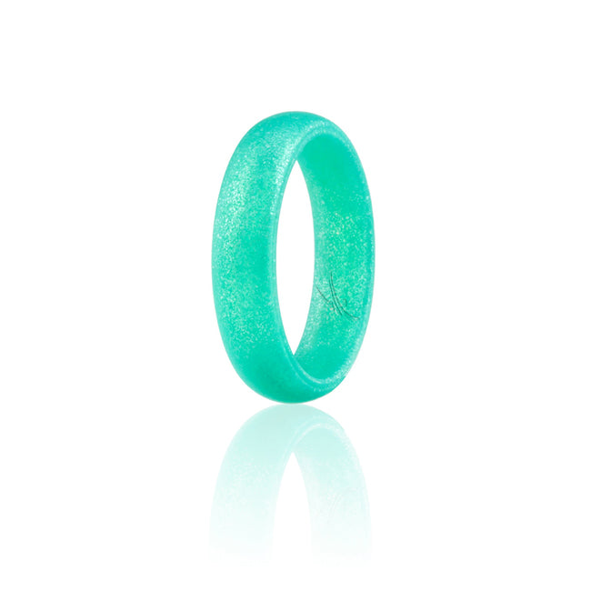 ROQ Silicone Ring - Dome Style - Metal Turquoise by ROQ for Women - 5 mm Ring