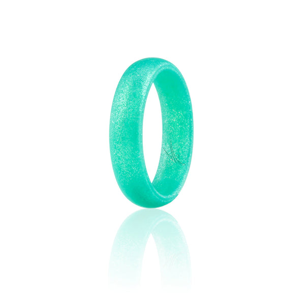 ROQ Silicone Ring - Dome Style - Metal Turquoise by ROQ for Women - 11 mm Ring