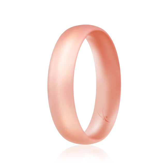 ROQ Silicone Ring - Dome Style Thin Comfort Fit - Rose Gold by ROQ for Women - 5 mm Ring