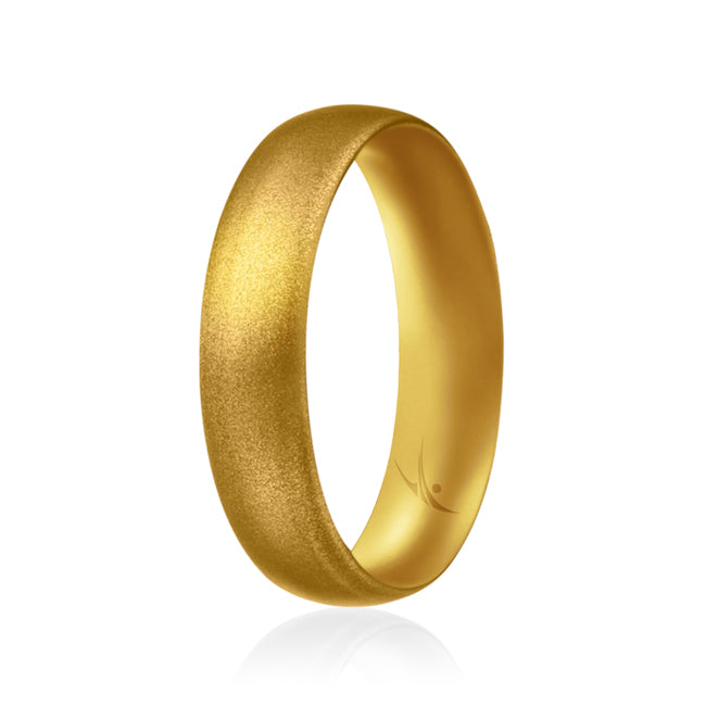 ROQ Silicone Ring - Dome Style Thin Comfort Fit - Gold by ROQ for Women - 10 mm Ring