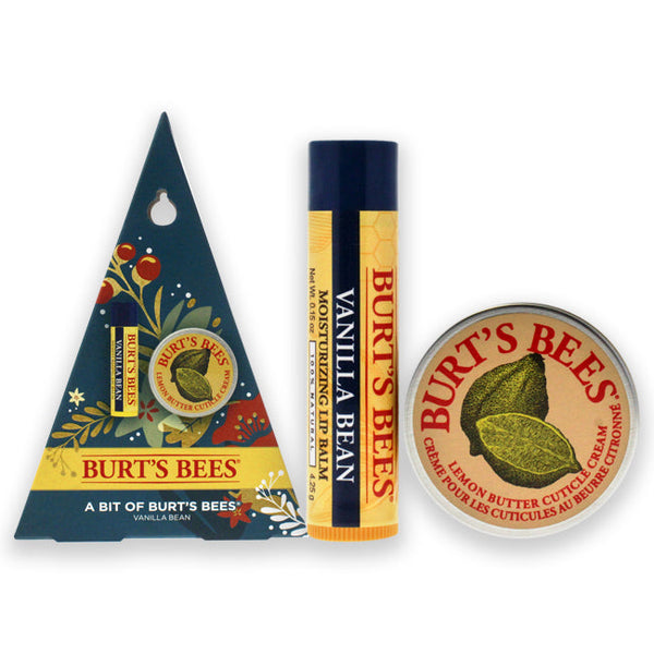 Burts Bees A Bit of Burts Bees Kit - Vanilla Bean by Burts Bees for Unisex - 2 Pc 0.15 oz Vanilla Bean Moisturizing Lip Balm, 0.3oz Lemon Butter Cuticle Cream