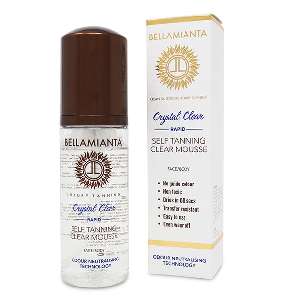 Bellamianta Rapid Self-Tanning Mousse - Crystal Clear by Bellamianta for Women - 5.07 oz Bronzer