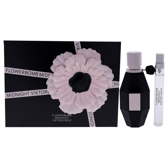 Viktor and Rolf Flowerbomb Midnight by Viktor and Rolf for Women - 2 Pc Gift Set 1.7oz EDP Spray, 0.34oz EDP Spray