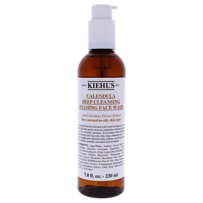 Kiehls Calendula Deep Cleansing Foaming Face Wash by Kiehls for Unisex - 7.8 oz Cleanser