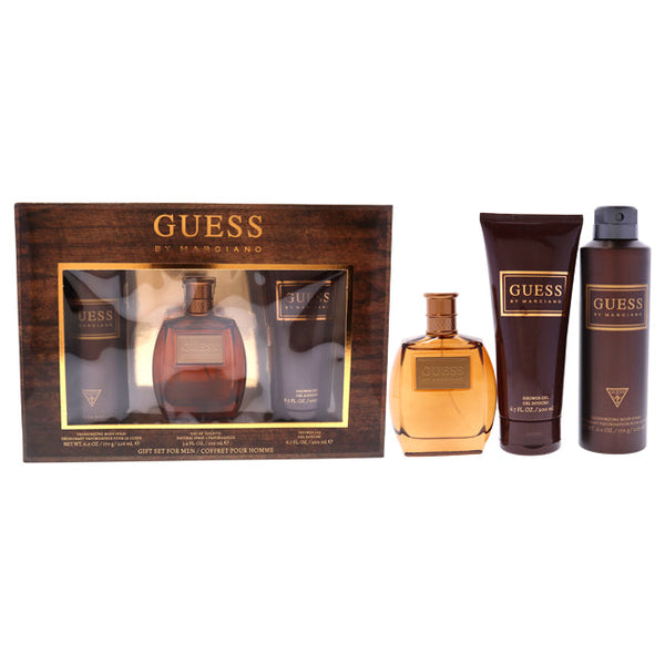 Guess Guess by Marciano by Guess for Men - 3 Pc Gift Set 3.4oz EDT Spray, 6.7oz Shower Gel, 6.0oz Deodorizing Body Spray