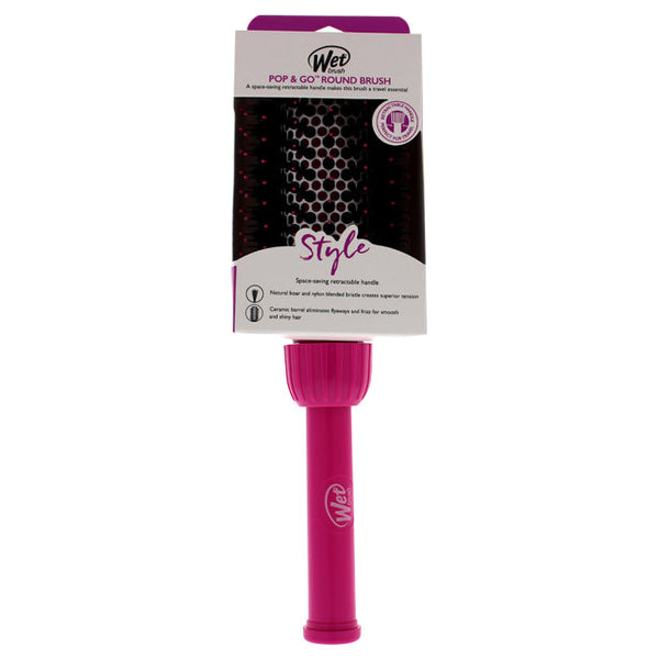 Wet Brush Pop and Go Round Brush - Pink by Wet Brush for Unisex - 1 Pc Hair Brush