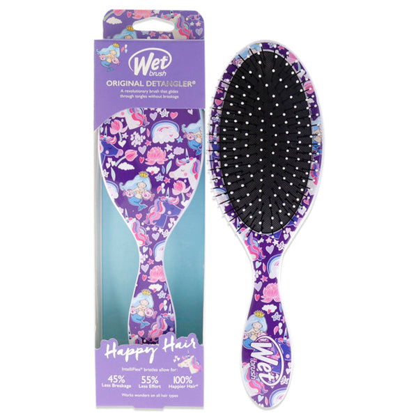 Original Detangler Happy Hair Brush - Mermaids and Unicorns by Wet Brush for Women - 1 Pc Hair Brush