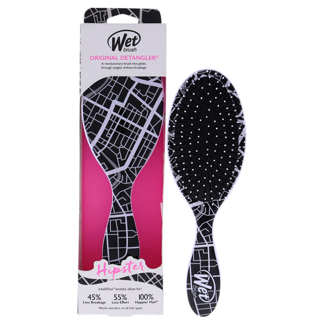 Wet Brush Original Detangler Hipster Brush - Street Map by Wet Brush for Unisex - 1 Pc Hair Brush