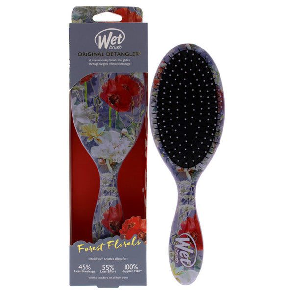 Wet Brush Original Detangler Forest Florals Brush - Grey Poppies by Wet Brush for Unisex - 1 Pc Hair Brush