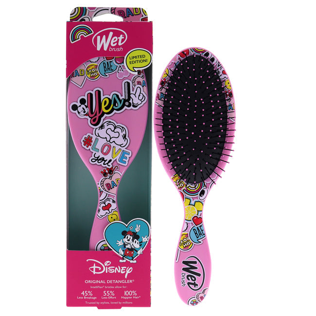 Wet Brush Original Detangler Disney Classic Brush - Peace Love Pink by Wet Brush for Unisex - 1 Pc Hair Brush