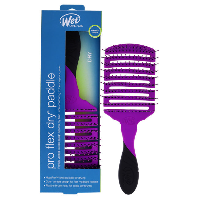 Wet Brush Pro Flex Dry Paddle Brush - Purple - Purple by Wet Brush for Unisex - 1 Pc Hair Brush