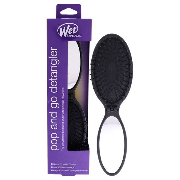 Wet Brush Pro Pop and Go Detangler Brush - Black by Wet Brush for Unisex - 1 Pc Hair Brush