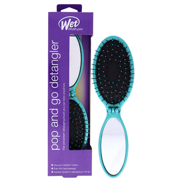 Wet Brush Pro Pop and Go Detangler Brush - Teal by Wet Brush for Unisex - 1 Pc Hair Brush