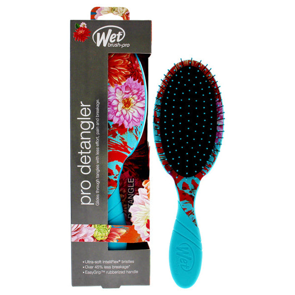 Wet Brush Pro Detangler Hyper Floral Brush - Teal by Wet Brush for Unisex - 1 Pc Hair Brush