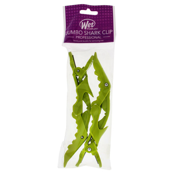 Wet Brush Jumbo Shark Clips - Lime Green by Wet Brush for Unisex - 2 Pc Hair Clips