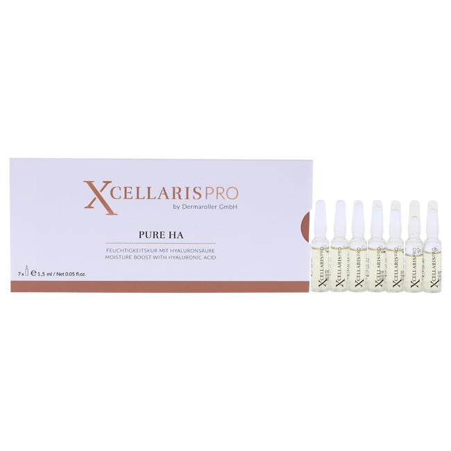 Dermaroller XCellarisPro Pure HA Ampoules by Dermaroller for Unisex - 7 x 1.5 ml Serum