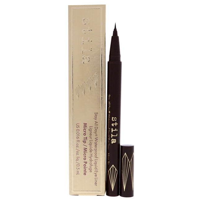 Stila Stay All Day Waterproof Liquid Eye Liner - Micro Tip Dark Brown by Stila for Women - 0.016 oz Eyeliner