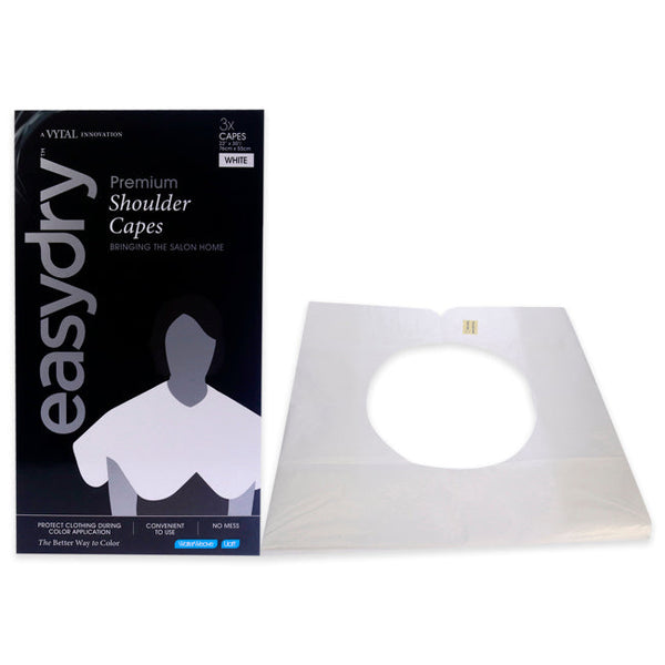 Easydry Premium Shoulder Capes - White by Easydry for Unisex - 1 Pc Cape