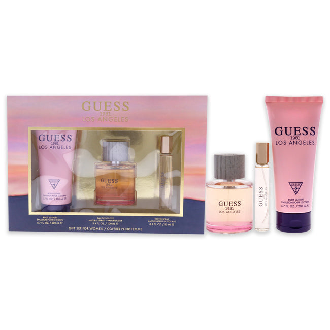 Guess Guess 1981 Los Angeles by Guess for Women - 3 Pc Gift Set 3.4oz EDT Spray, 0.5oz EDT Spray, 6.7oz Body Lotion