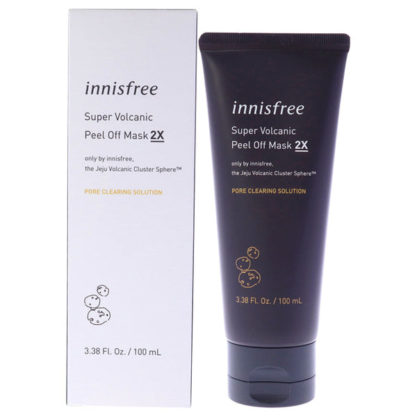 Innisfree Pore Clearing Clay Peel Off Mask 2X with Super Volcanic Cluster by Innisfree for Unisex - 3.3 oz Mask