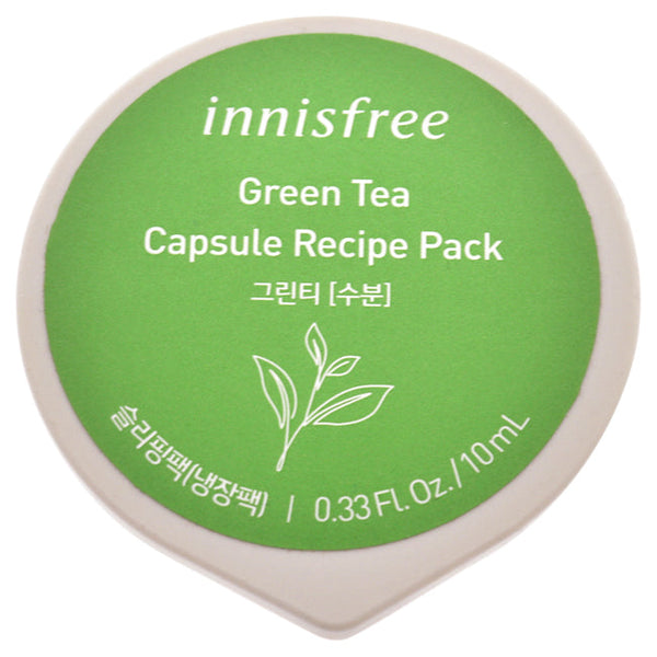 Innisfree Capsule Recipe Pack Mask - Green Tea by Innisfree for Unisex - 0.33 oz Mask
