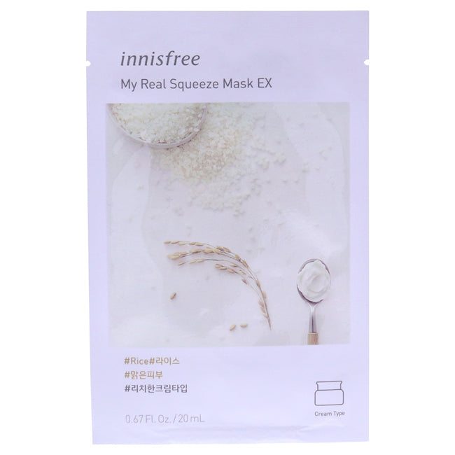 Innisfree My Real Squeeze Mask - Rice by Innisfree for Unisex - 0.67 oz Mask