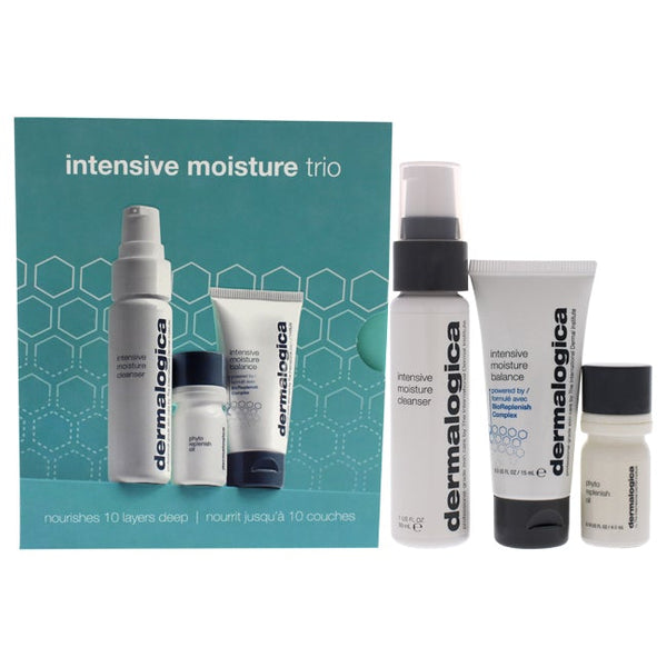Dermalogica Intensive Moisture Trio by Dermalogica for Unisex - 3 Pc 1oz Cleanser, 0.14oz Phyto Replenish Oil, 0.5oz Balance