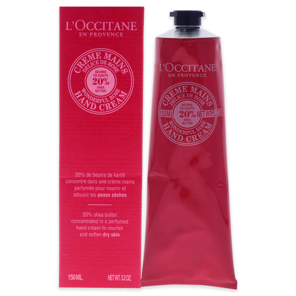 LOccitane Shea Butter Wonderful Rose Hand Cream by LOccitane for Unisex - 5.2 oz Cream