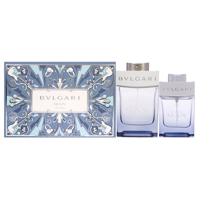 Man Glacial Essence by Bvlgari for Men - 2 Pc Gift Set 3.4oz EDP Spray, 0.5oz EDP Spray