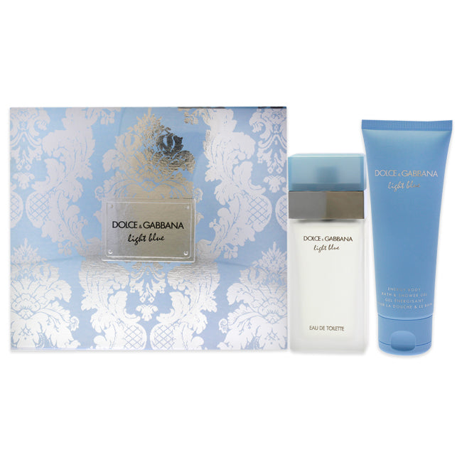 Dolce and Gabbana Light Blue by Dolce and Gabbana for Women - 2 Pc Gift Set 0.84oz EDT Spray, 2.5oz Bath and Shower Gel