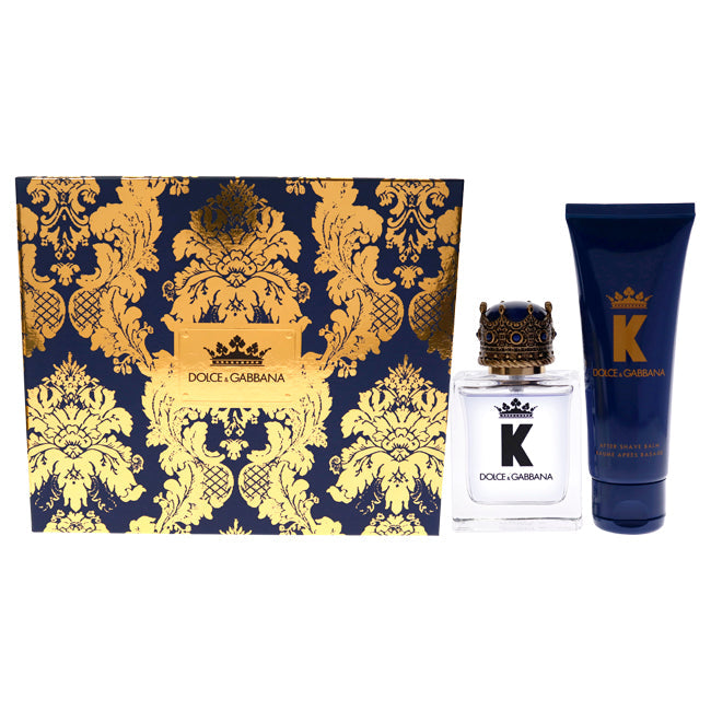 Dolce and Gabbana K by Dolce and Gabbana for Men - 2 Pc Gift Set 1.6oz EDT Spray, 2.5oz After Shave Balm
