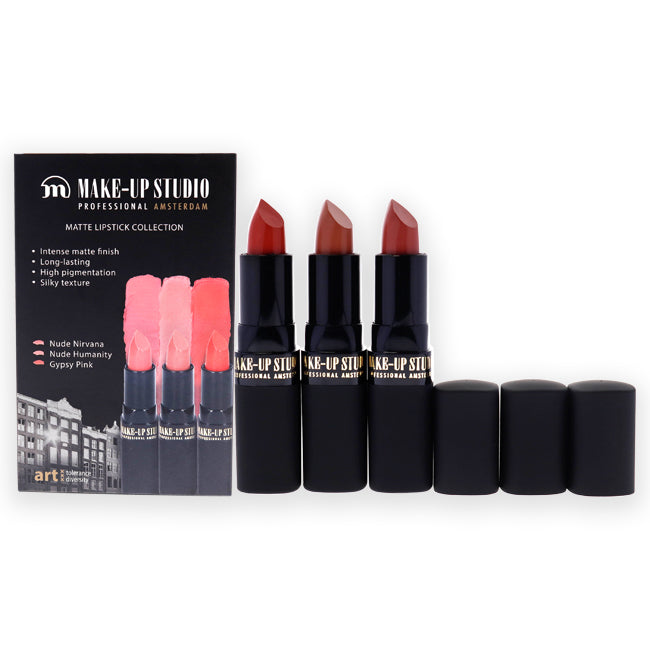 Make-Up Studio Special Lips Set by Make-Up Studio for Women - 3 Pc Lipsticks - Nude Nirvana, Nude Humanity, Gypsy Pink