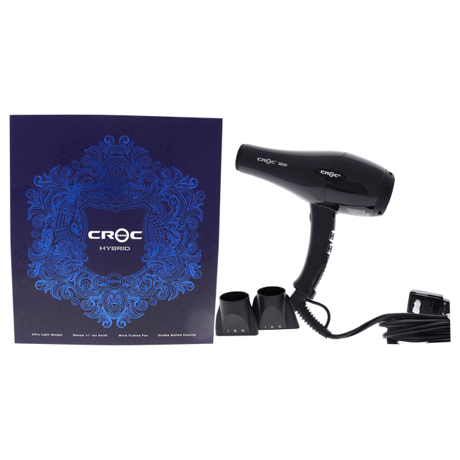 Croc Hybrid Blow Dryer - Black by Croc for Unisex - 1 Pc Hair Dryer