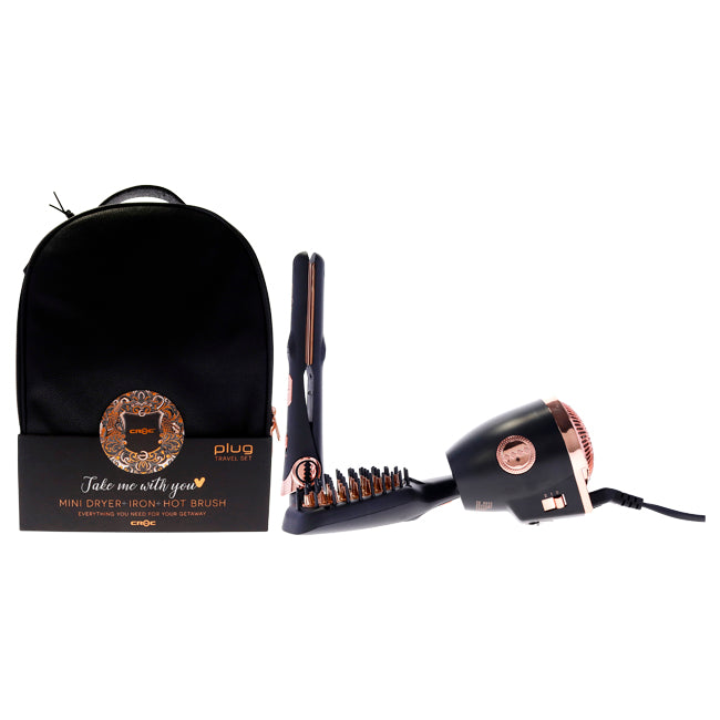 Croc Plug In Travel Kit - Rose Gold by Croc for Unisex - 3 Pc Mini Fla ...