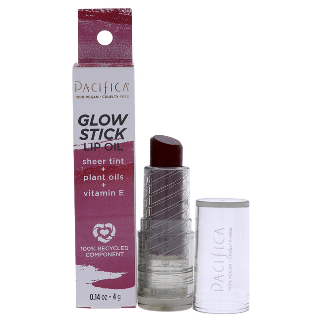 Pacifica Glow Stick Lip Oil - Crimson Crush by Pacifica for Women - 0.14 oz Lip Oil