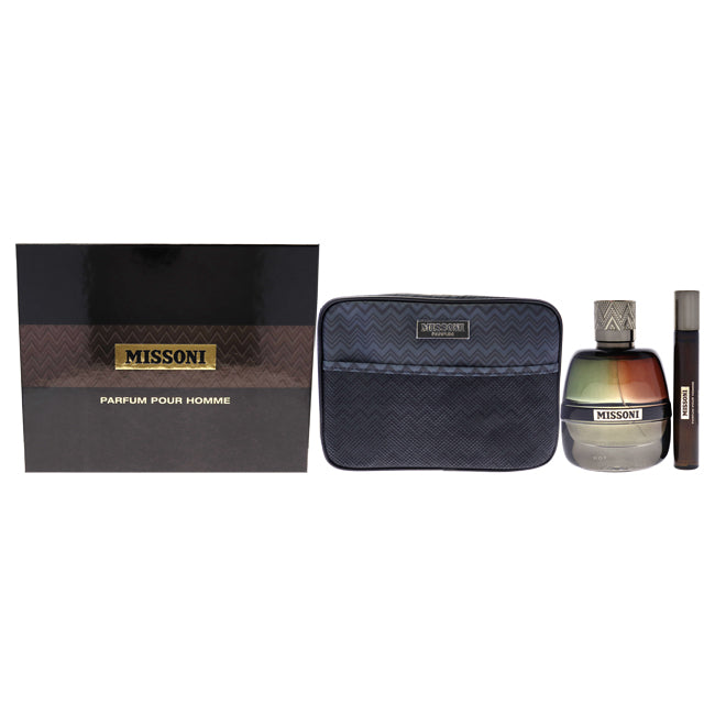 Missoni Missoni by Missoni for Men - 3 Pc Gift Set 3.4oz EDP Spray, 0.33oz EDP Spray, Trousse