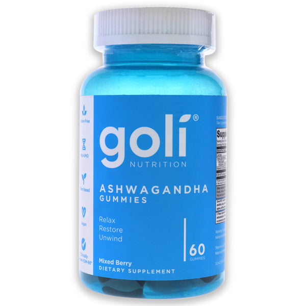 Goli Ashwagandha Gummies - Mixed Berry by Goli for Unisex - 60 Count Dietary Supplement