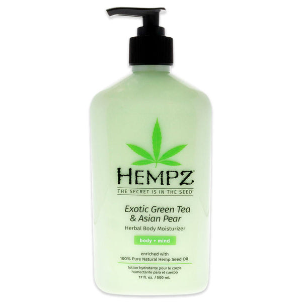 Hempz Exotic Green Tea and Asian Pear Herbal Body Moisturizer by Hempz for Unisex - 17 oz Moisturizer
