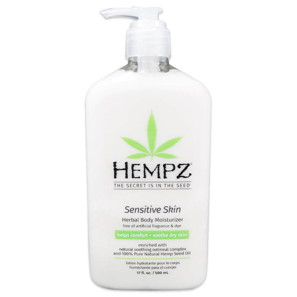 Hempz Sensitive Skin Herbal Body Moisturizer by Hempz for Unisex - 17 oz Moisturizer