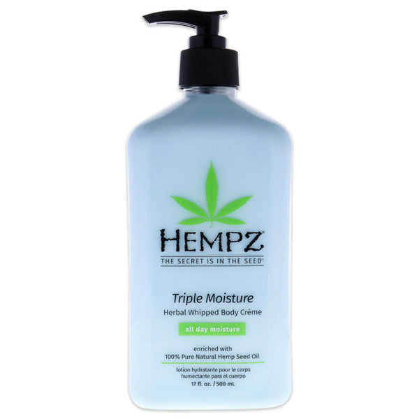 Hempz Triple Moisture Herbal Whipped Body Creme by Hempz for Unisex - 17 oz Body Cream