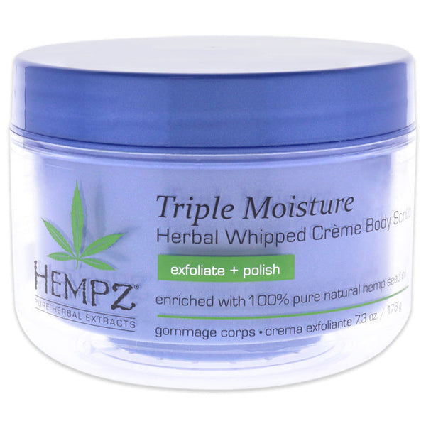 Hempz Triple Moisture Herbal Whipped Creme Body Scrub by Hempz for Unisex - 7.3 oz Scrub