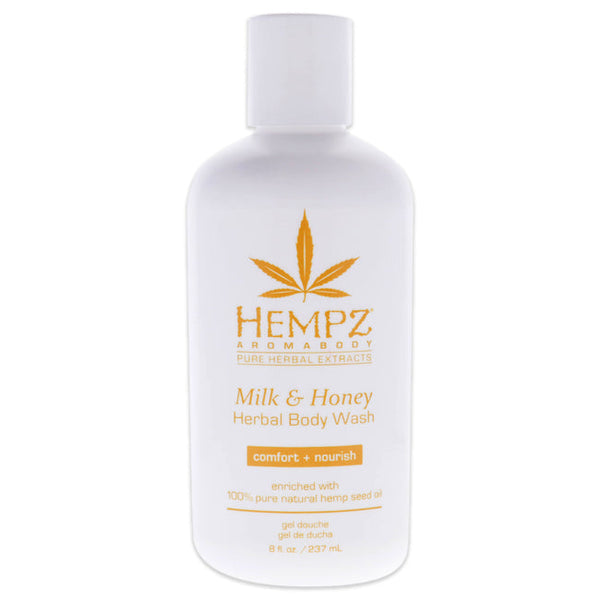 Hempz AromaBody Milk and Honey Herbal Body Wash by Hempz for Unisex - 8 oz Body Wash