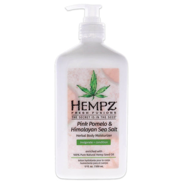 Hempz Fresh Fusions Pink Pomelo and Himalayan Sea Salt Herbal Body Moisturizer by Hempz for Unisex - 17 oz Moisturizer