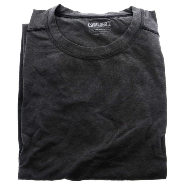 Bamboo Athletic Crew T-Shirt - Carbon Heather by Cariloha for Men - 1 Pc T-Shirt (XL)