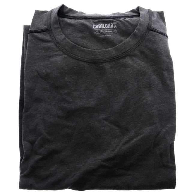 Bamboo Athletic Crew T-Shirt - Carbon Heather by Cariloha for Men - 1 Pc T-Shirt (XL)