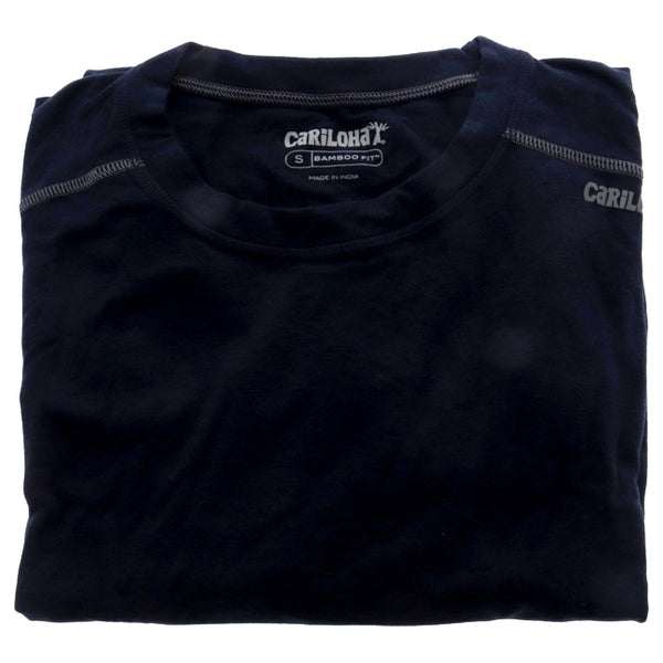 Bamboo Athletic Crew T-Shirt - Navy by Cariloha for Men - 1 Pc T-Shirt (S)