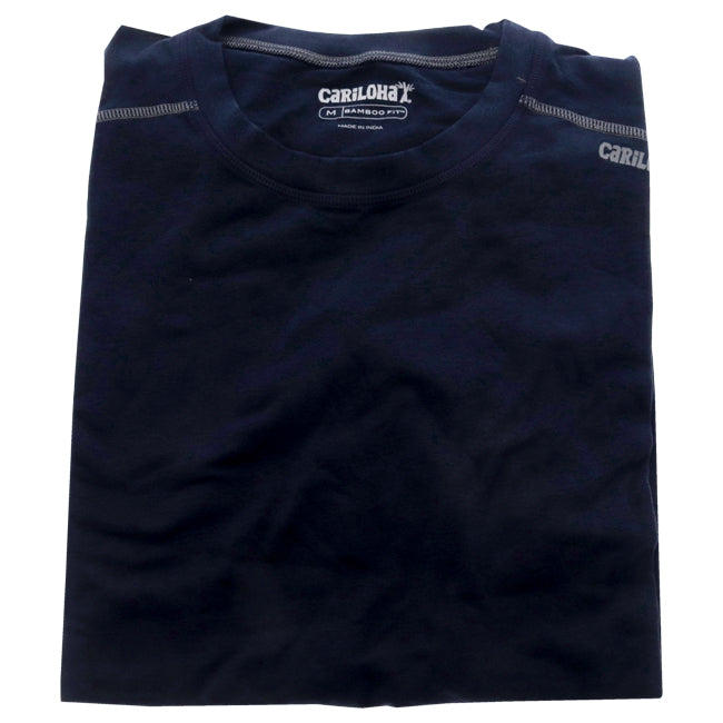 Bamboo Athletic Crew T-Shirt - Navy by Cariloha for Men - 1 Pc T-Shirt (M)