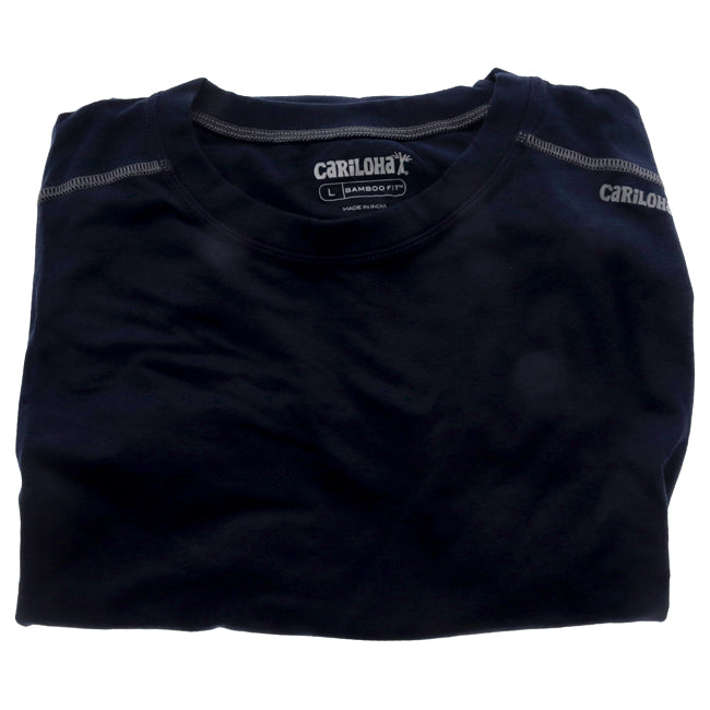 Bamboo Athletic Crew T-Shirt - Navy by Cariloha for Men - 1 Pc T-Shirt (L)